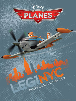Cartoon airplane city sky stars - international typographic style free wallpaper