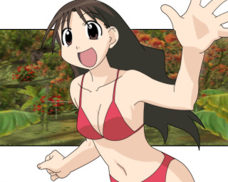 Bikini woman waving flower nature - her free wallpaper