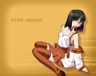 Woman sitting moon logo portrait - moon free wallpaper