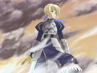 Alice princess sky sunset sword - the cloud free wallpaper