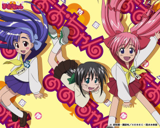 Three girls pink purple hair - serial free wallpaper