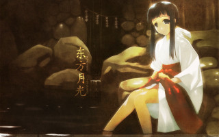 Woman red ribbon white shirt - her waist free wallpaper