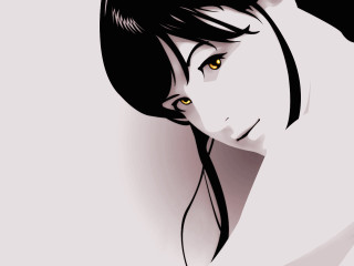Woman longhair yelloweyes serious portrait - an ultrafine free wallpaper for desktop