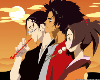 Sunset kimono flowers moon eishun - a sunset free wallpaper