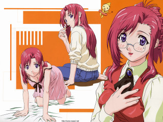 Pink haired girl glasses floor - pink hair and glasses free wallpaper