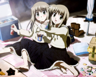 Two girls cooler suitcase cat - and a cat free wallpaper