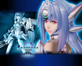 Anime bluecat android kosmos siblings - a white cat free wallpaper