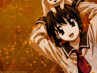 Anime bear holding leaf autumn - a bear free wallpaper
