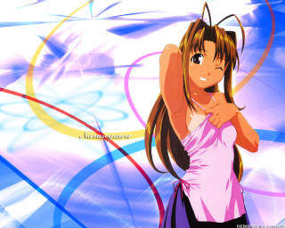 Girl longhair pinkshirt bluebackground anime - a pink shirt free wallpaper