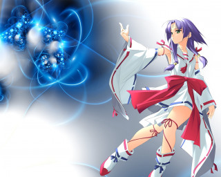 Dancing woman white dress red - swirl free wallpaper