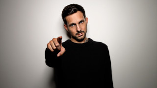 Serious man pointing white background - serious free wallpaper