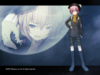 Chizuko yoshida fullmoon cat portrait - her shoulder and a cat free wallpaper