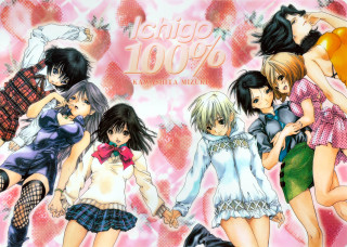 Pink anime girls manga illustration - a group of anime girls free wallpaper