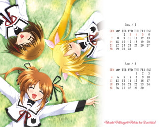 Anime girls grass calendar official - a calendar free wallpaper