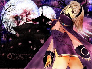Purple dress fullmoon anime fantasy - a clock tower free wallpaper