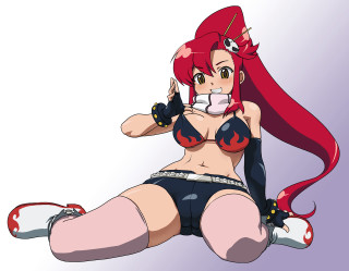 Red haired woman bikini knife - her leg free wallpaper for desktop