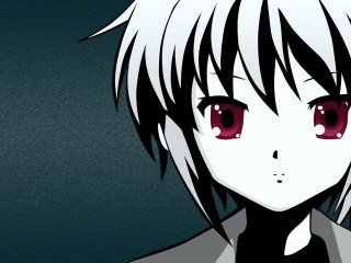 Anime girl red eyes black 2 - a black shirt free wallpaper