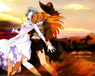 Anime desert sunset neo romanticism - visual free wallpaper