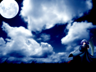 Woman fullmoon clouds mountain star - moon free wallpaper