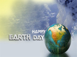 Earth globe happy message mountain - side and a mountain in the background free wallpaper