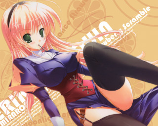 Pink hair green eyes remodernism - a picture free wallpaper