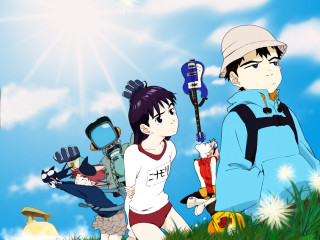 Couple people grass field sky - a couple of people free wallpaper