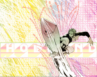 Surfing rainbow holography vaporwave comic - in the ocean free wallpaper
