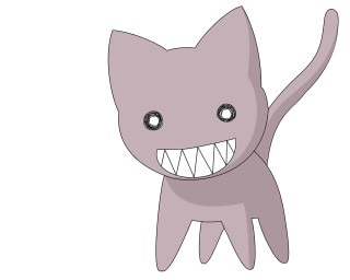 Cartoon cat big smile sharp 2 - a big smile free wallpaper