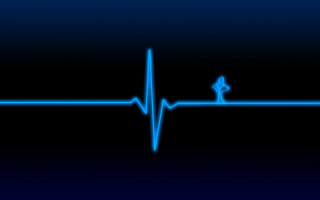 Blue heartbeat bird side blue - death free wallpaper