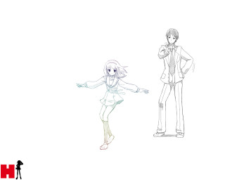 Man woman holography animation ai - a drawing of a man and a woman free wallpaper