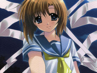 Ayako rokkaku sailor outfit flag - her shoulder free wallpaper