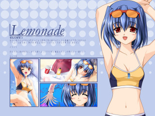 Girl bikini sunglasses anime remodernism - detailed free wallpaper