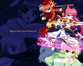 Magic girl crystal smash night - poster art free wallpaper
