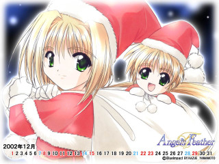 Anime girls santa hats snow - santa hat free wallpaper
