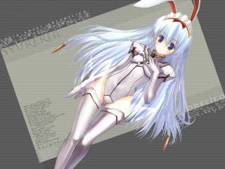 White hair woman sword animal - a white outfit free wallpaper