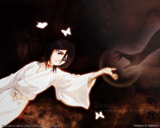 White dress butterfly aya goda - her hand and a butterfly free wallpaper