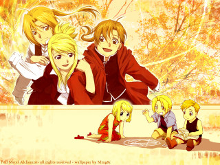 Siblings autumn leaves anime art - the ground next free wallpaper