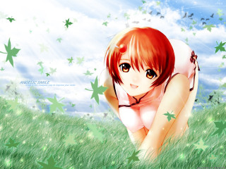 Girl starry field red hair - aimitsu free wallpaper