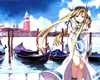 Sailor woman harbor boat gondolas - a woman in a sailor outfit free wallpaper