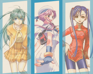 Three anime characters hands hips - their hipss free wallpaper