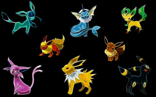 Colored pokemons black background group - else alfelt free wallpaper
