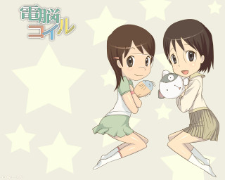 Anime girls cat toy christmas - their hand free wallpaper