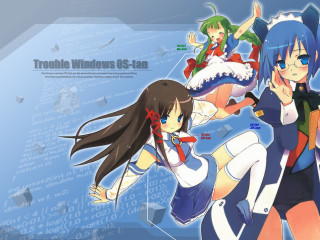 Anime girls blue eyes long 8 - text free wallpaper