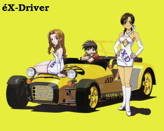Anime girls car race queen - concept art free wallpaper