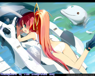 Woman white dress boat whale - hint of yayoi kasuma free wallpaper