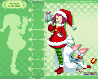 Santa cat snowman fur trim - a shadow of a man free wallpaper