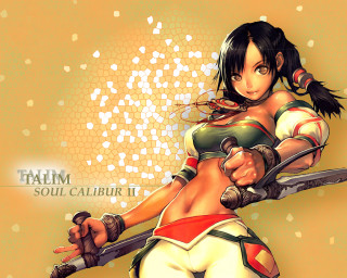 Woman sword honeycomb bubbles celshading - holding free wallpaper