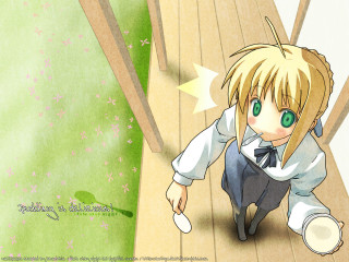 Cartoon character walking wooden bridge - a wooden walkway free wallpaper