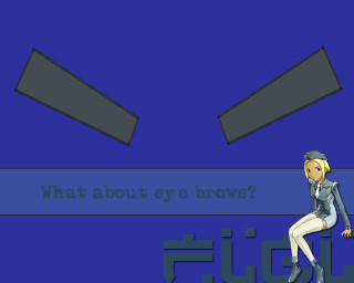 Cartoon girl blue background eyebrows - a cartoon girl free wallpaper
