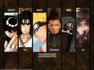 Anime characters multiple expressions colored - different free wallpaper
